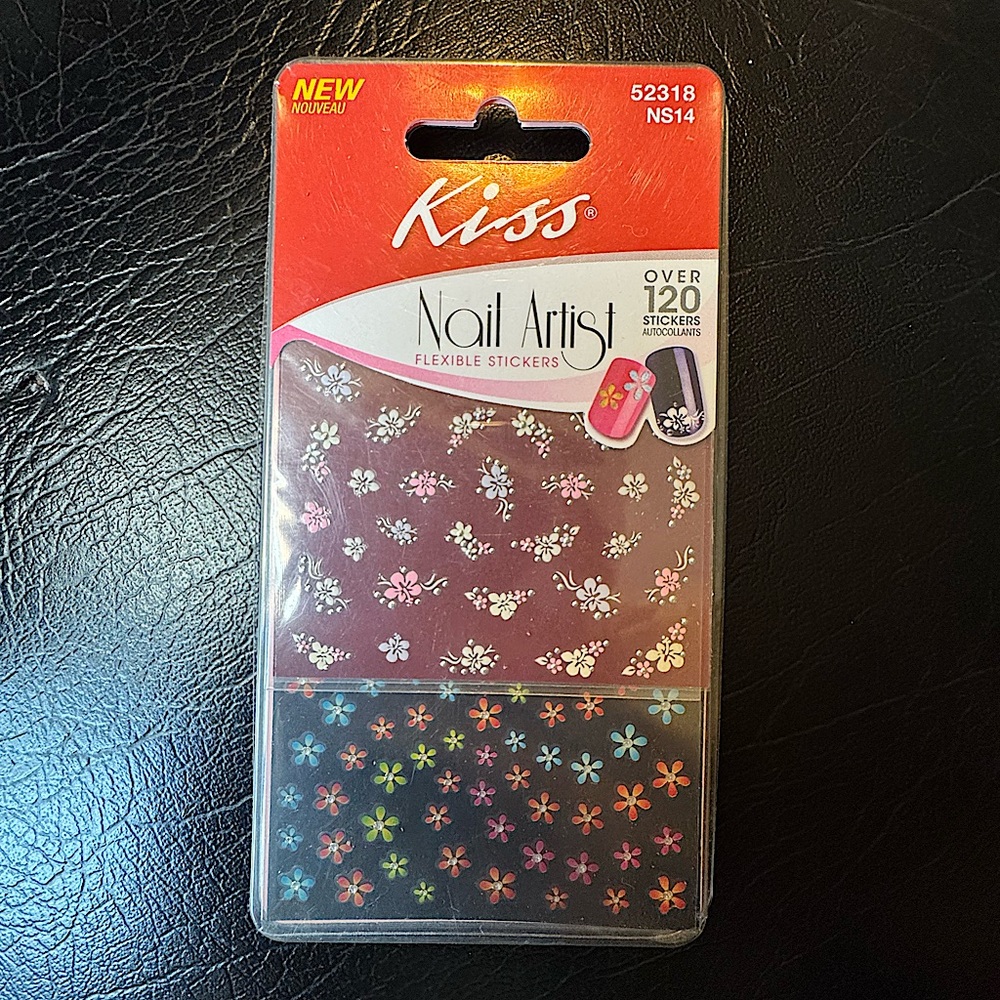 Kiss Nails Nail Art 120+ Flower Stickers Flexible Floral Flowers Sticker Sheet